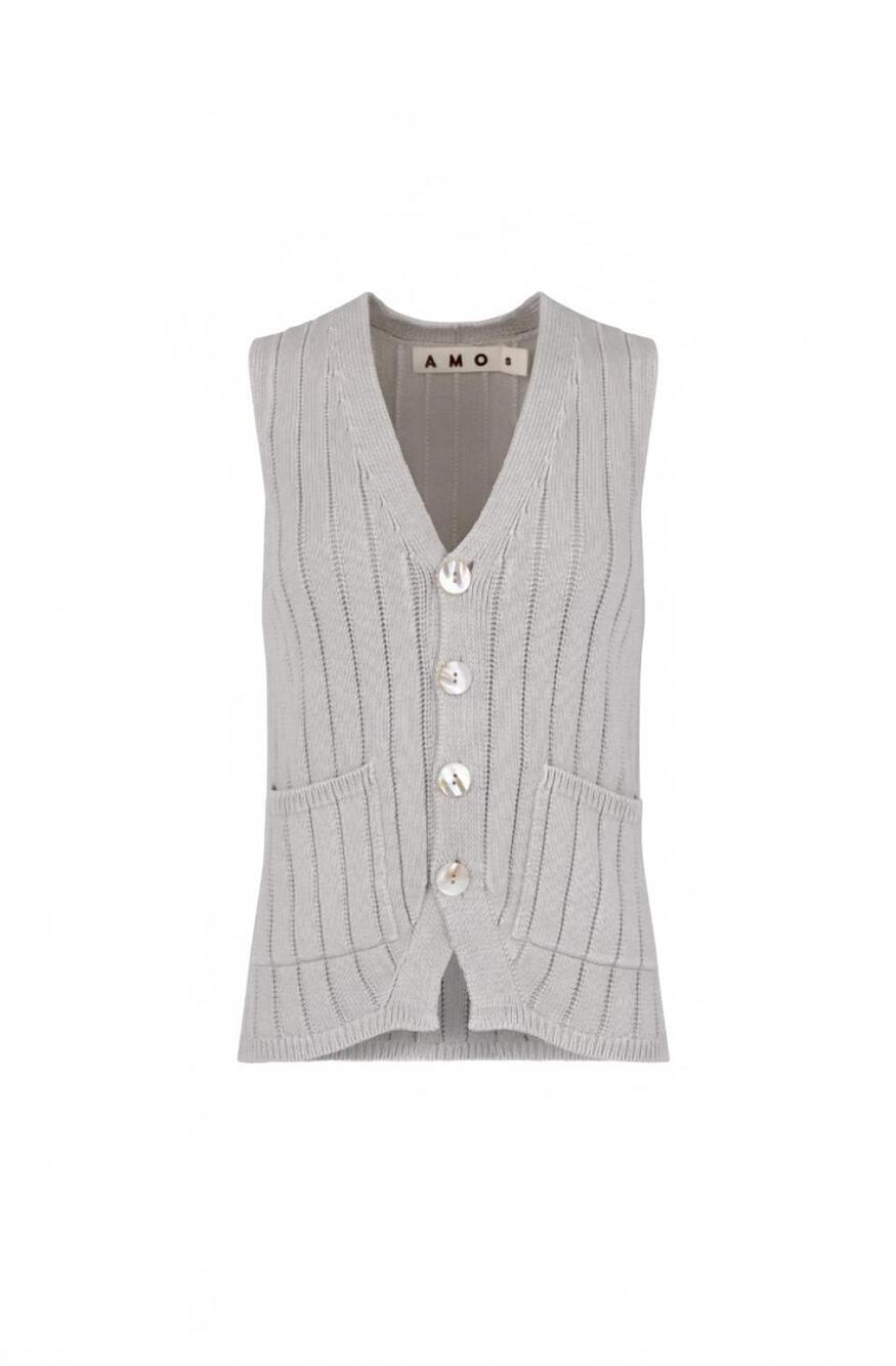 NEW AMO marlowe sweater vest in saltstone - Picture 5 of 5